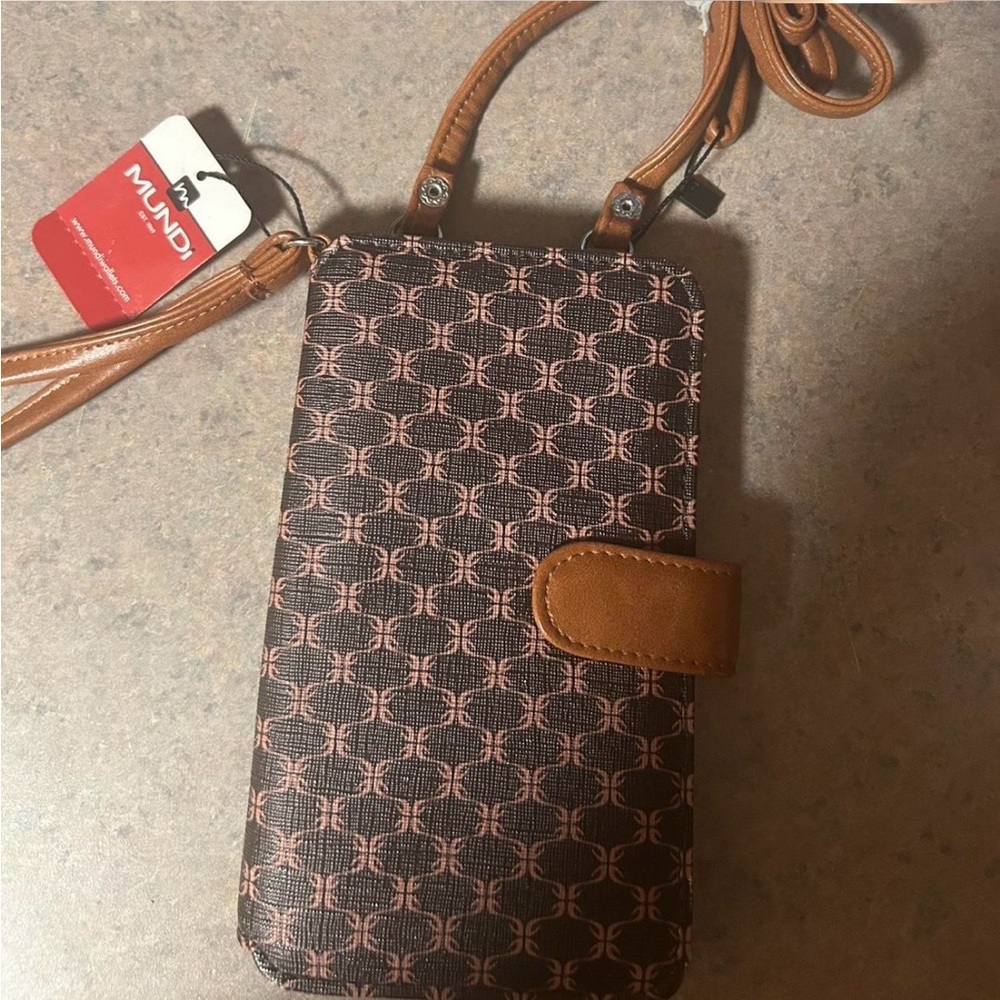 Mundi Black and Brown Crossbody Phone Case